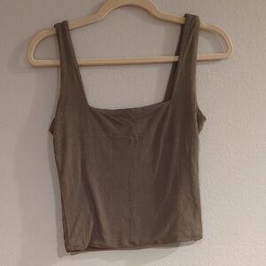 Fab'rik Cropped Square Neck Tank
